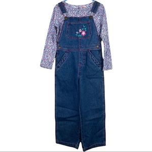Fisher Price Vintage Floral Overall Outfit Sz 4T